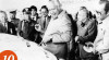 Foto Presiden Soeharto dengan didampingi Menteri Perindustrian Ir. Hartarto dan Menteri Pertanian Afandi akan membubuhkan tanda tangan pada karung pupuk pertama hasil produksi Petrokimia Gresik, di Jawa Timur tanggal 10 Oktober 1984.